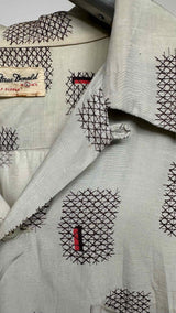 Vintage S/S Geometric-printed Silky Shirt