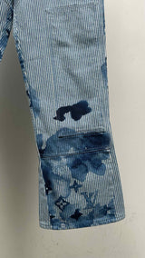 Louis Vuitton Striped Monogram Denim Cargo Pants