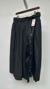 A Tentative Atelier Sheer Floral Over-dye Wrap Garnet Skirt