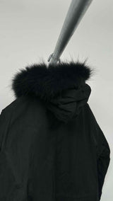 Post Archive Faction M66 Zip-up Fur Collar Coat