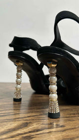 Chanel Suede Slingback Heel Pumps