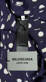 Balenciaga Polka-dot Satin Oversized Shirt