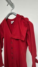 Morgane Le fay Collar-less Detailed Reconstructed Shirt Dress