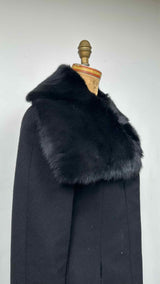 Just Cavalli Detachable Fur-collar Long Coat