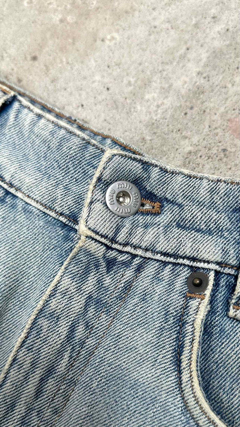 Miu Miu Mini Denim Skirt