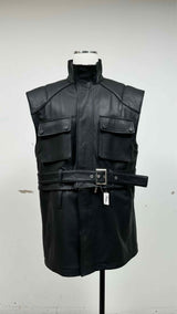 Off-White Oversized  Samurai Leather Coat