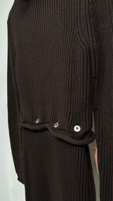 Bottega Veneta Cut-out Detailed Detachable Rib-knit Dress