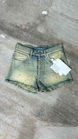 Margiela Distressed Short Denim Shorts