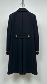 Saint Laurent Metal-button Double-breasted Military Chester Coat