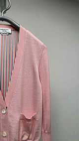 Thom Browne Silk Stripe Hybrid Cardigan
