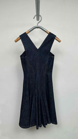 Derek Lam N/S Slim-fit Flare Denim Dress
