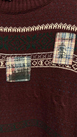 Raf by Raf Simons High-neck Patchwork Nordic Sweater