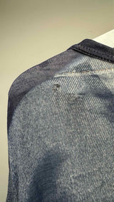 Gaultier Jeans S/S Trompe-L'oeil Denim Jacket Print Top