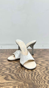 Chanel Jacquard Logo Heel Sandals