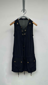 Gucci N/S Lace-up Silk Safari Dress