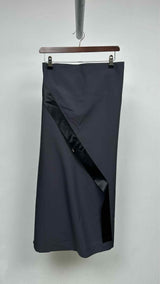 132 5. Issey Miyake Belted Asymmetrical Long Skirt