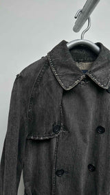 Junya Watanabe MAN X Aquascutum Distressed Denim Trench Coat