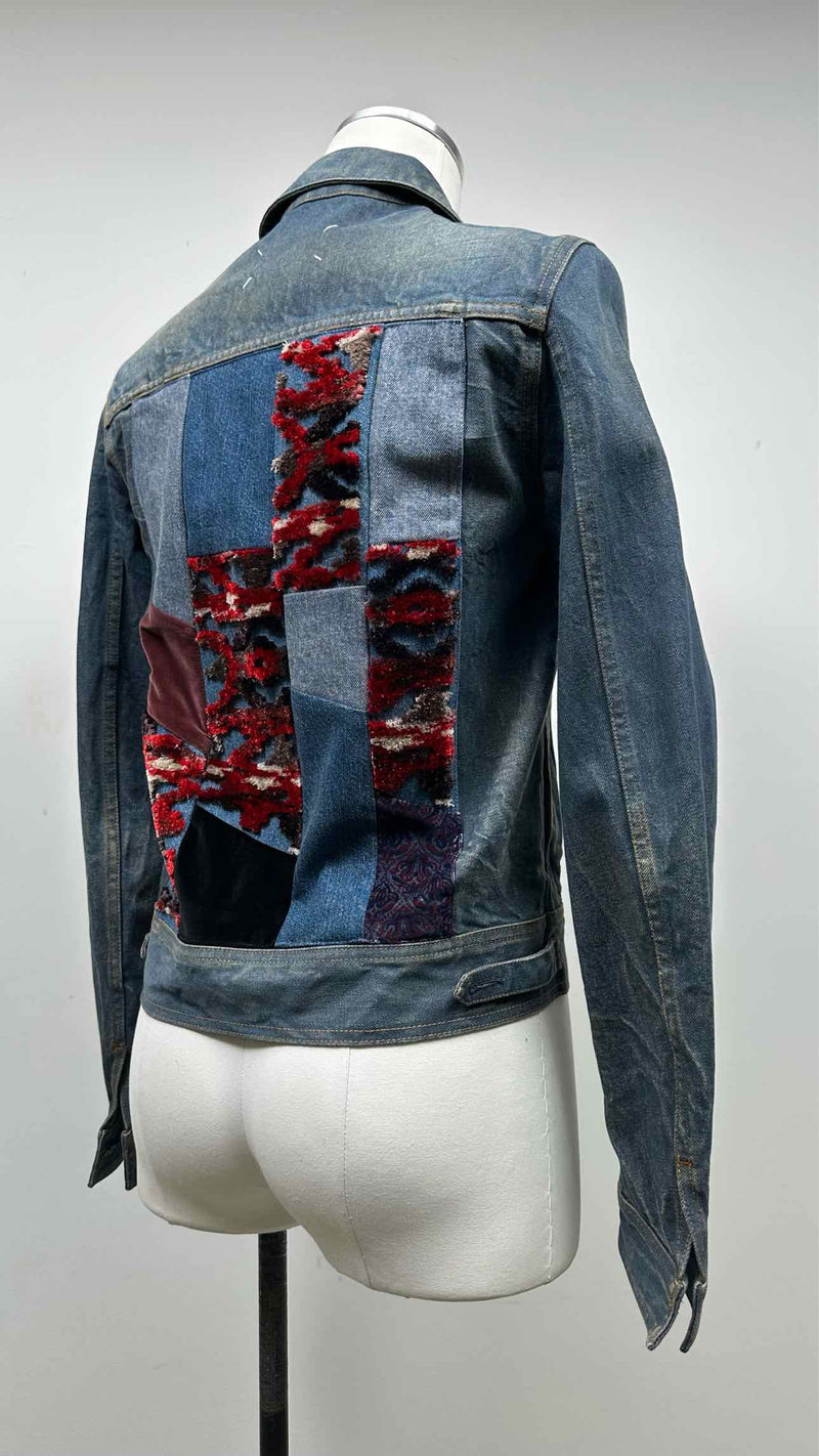 Margiela Zip-up Patched Denim Jacket