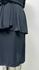 Jean Paul Gaultier L/S Satin Wrap-detailed Belted Dress