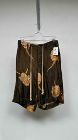 Uma Wang Japanese Mask Silk Shorts