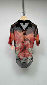 Jean Paul Gaultier Soleil S/S Eagle Print Mesh Shirt
