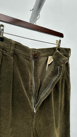 Comme Des Garcons Homme Hybrid Corduroy Cropped Wide Pants