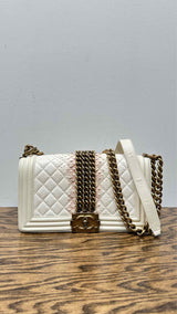 Chanel Python Rock Chain Small Boy Bag