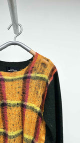 Tricot Comme Des Garcons Plaid-front Sweater