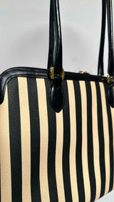 Moschino Stripe Leather Hand-Bag
