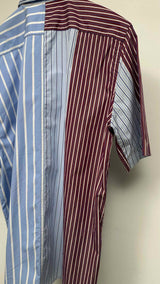Marni S/S Asymmetrical Striped Panel Shirt