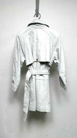 Courreges Double-breasted Leather Trench Coat