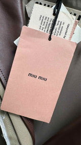 Miu Miu Single-breasted Chino and Leather Trench Coat