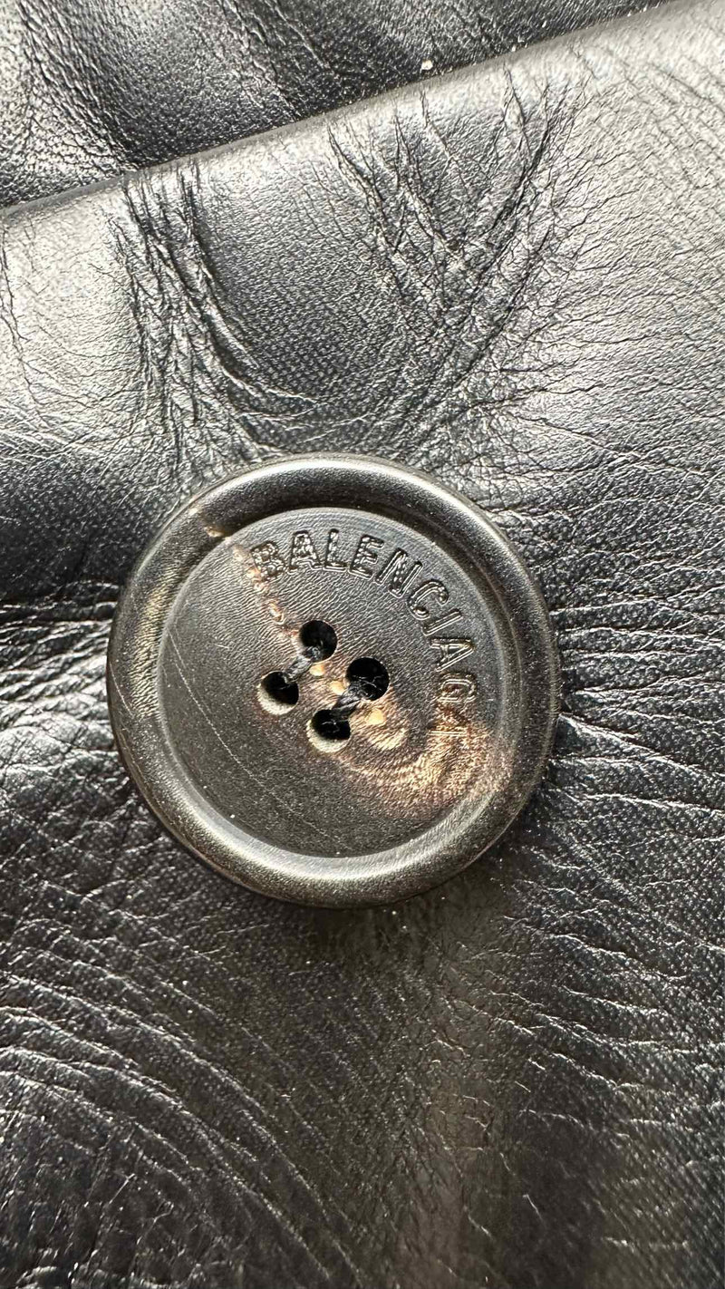 Balenciaga Double-breast Leather Short Coat