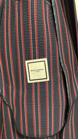 Wooyoungmi Zip-up Stripe Seersucker Coat