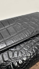 Givenchy Chain-strap Croco-embossed Wallet Pouch