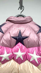 Miu Miu Color-blocking Star Down Jacket