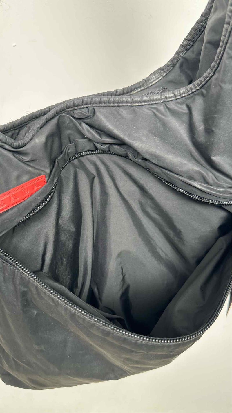 PRADA Sport Hobo Fur/Nylon Messenger Bag