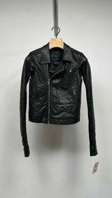 Rick Owens Hammered Leather Biker Jacket