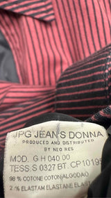 Jean Paul Gaultier Cyberbaba Distinct Trompe-l'oeil Stripe Tracker Jacket
