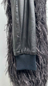 Margiela Leather / Feather Coat
