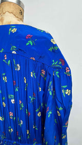 Balenciaga L/S Oversized Floral Silk Dress