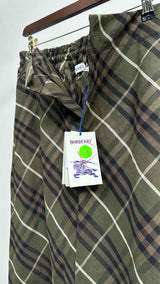 Burberry Plaid Linen Wide Pants