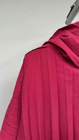 Homme Plisse Wide-pleated Oversized Zip-up Hooded Coat