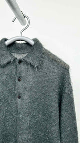 AURALEE Brushed Super kids Mohair Polo Sweater