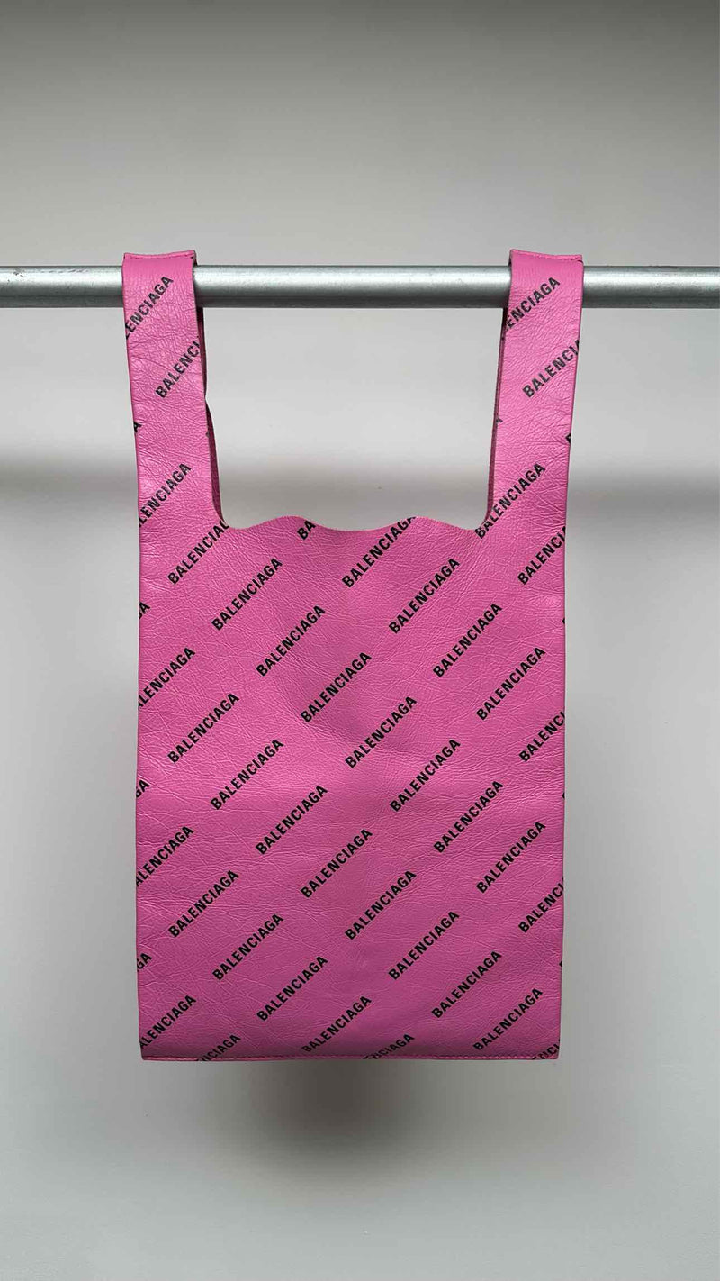 Balenciaga Multi-logo Leather Tote Bag