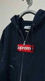 Supreme X MM6 Box-logo Zip-up Hoodie