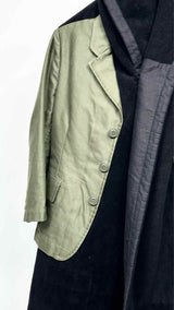 Comme Des Garcons Fleece-hybrid Hooded Over Coat