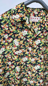 Marni S/S Floral Satin Bowling Shirt