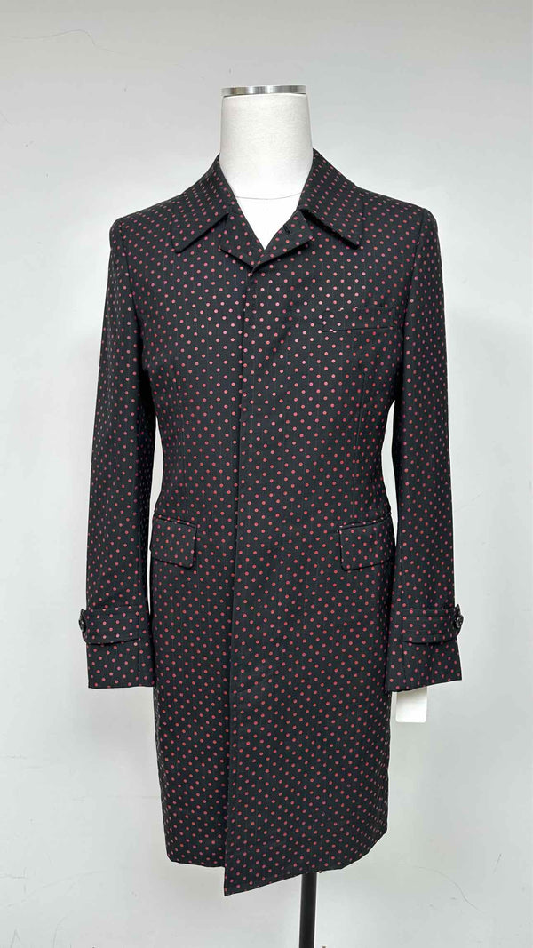 Comme Des Garçons Polka-dot/ Pin-stripe Coat