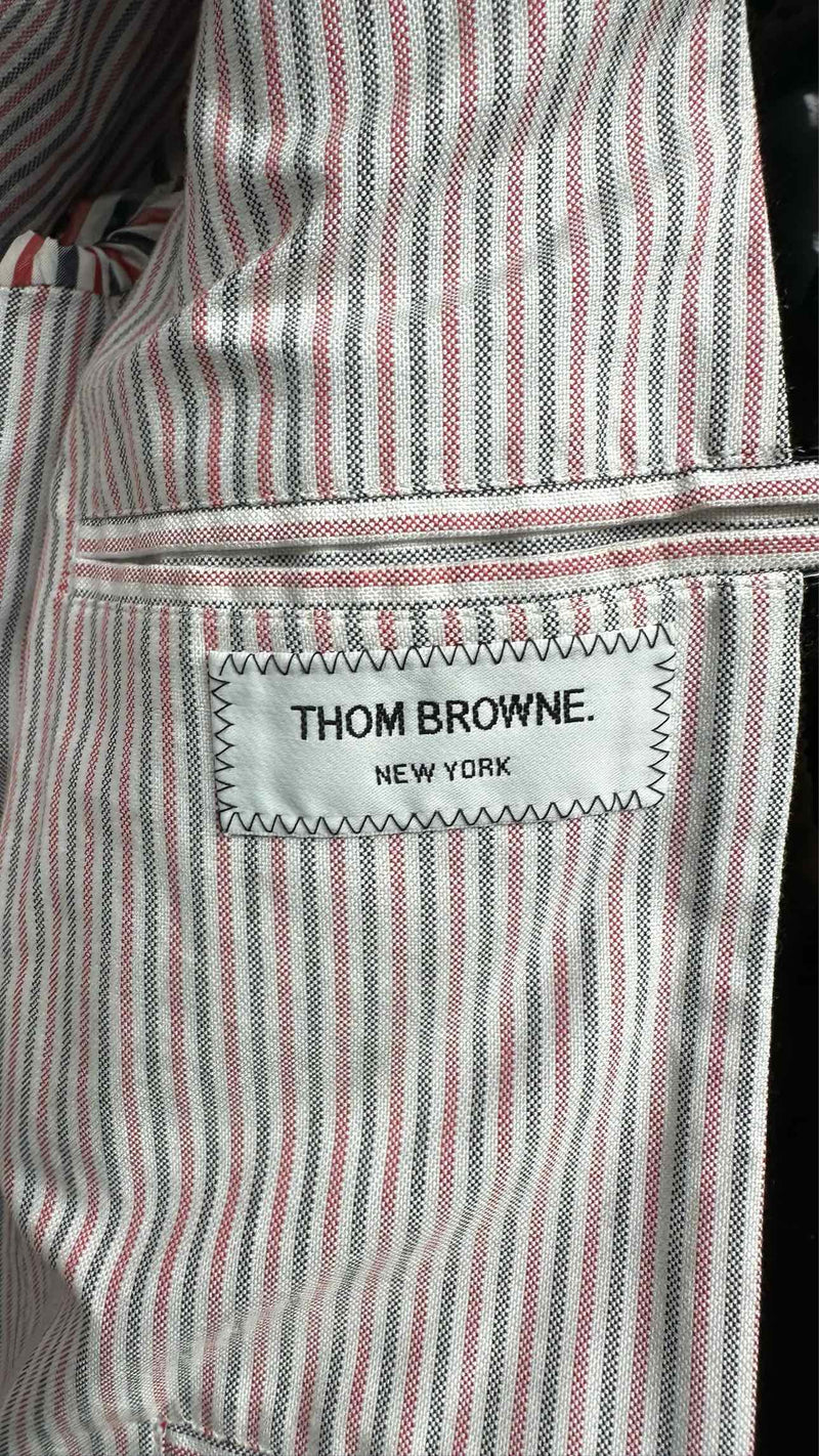 Thom Browne 4-bar 4-bar Patent-body Leather Bomber Jacket
